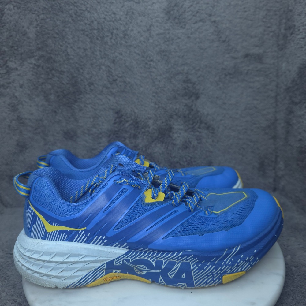 Hoka One One Speedgoat 3 Shoes Womens 8.5 Blue Yellow Trail Running Sneakers